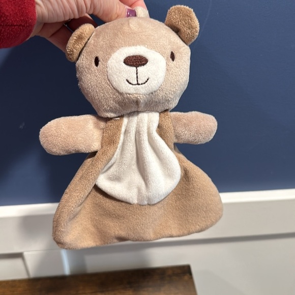 Lovespun Baby Security Blanket Lovey Plush Teddy Bear Brown White Love Spun Flat - Picture 2 of 6